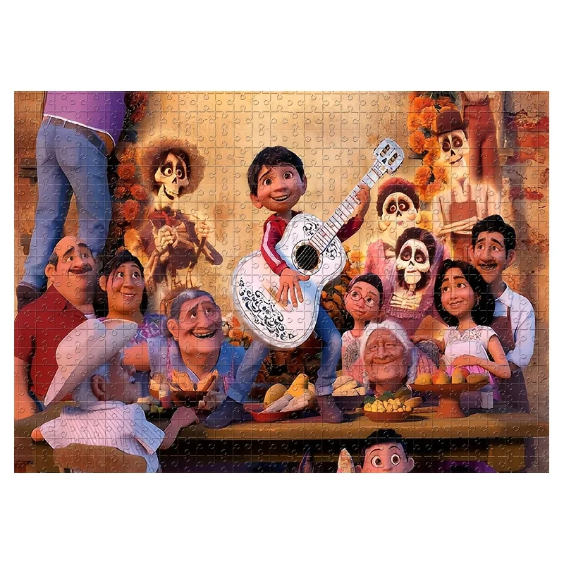 

1000pcs of Handmade Mosaic Puzzles Featuring Cartoon Characters from 'Coco', Perfect for Day of The Dead And Halloween. These