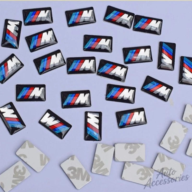 4 pegatinas para coche, decoración para volante, emblema para tapa central de buje, pegatinas DIY para BMW M 2 4 5 7 Performance G30 E60 E31 X5 X4