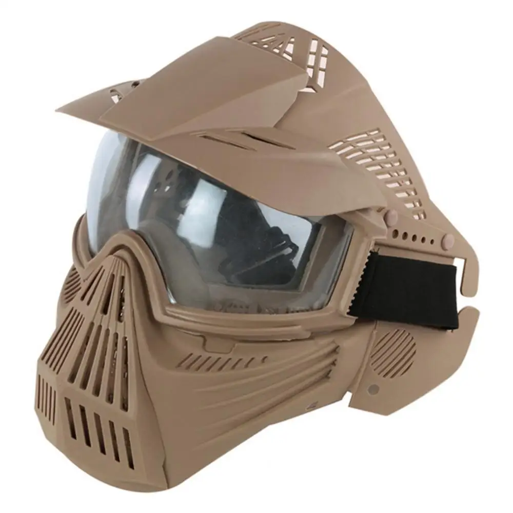 

Full Face Tactical Mask Lens Goggle Paintball Mask Military CS Wargame Shooting Hunting Equipment Protective Airsoft Masks