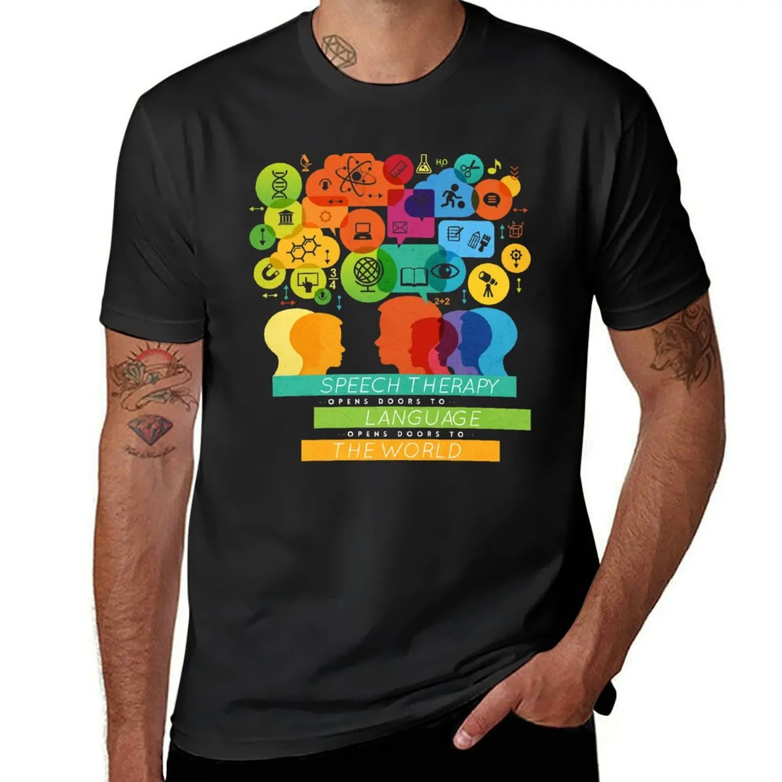 Speech Therapy Opens Doors to the World T-Shirt sweat hippie clothes mens graphic t-shirts funny