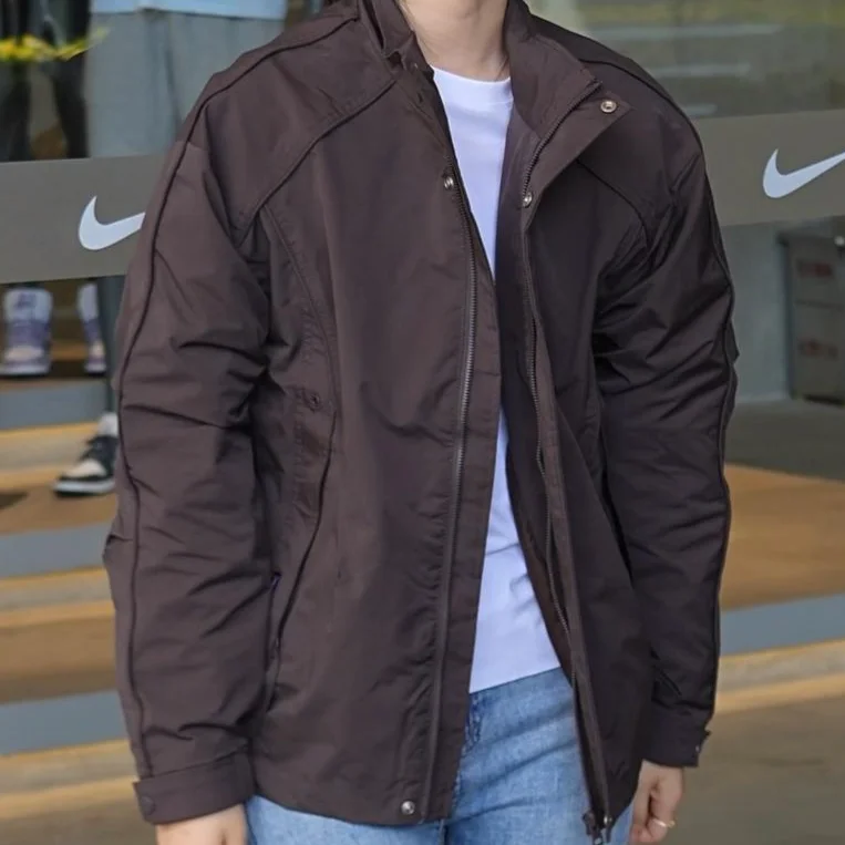 

Casual Loose Men's Jaet Stand Collar Sli Trendy Outerwear Breathable Stand Fit Winter PU Leather ort Coat for Midd...