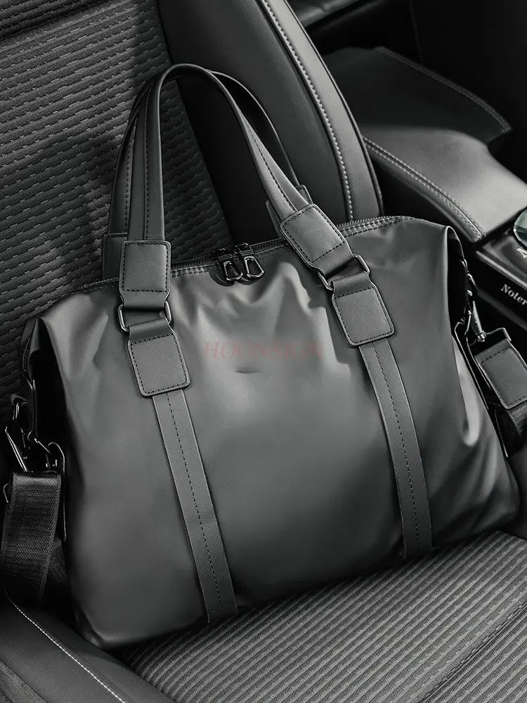 1pcs Waterproof and wear-resistant handbag, briefcase, men's bag, casual and fashionable shoulder bag, crossbody bag, trendy