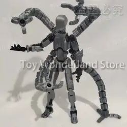 17CM Six Arms 3D Printed Mannequin Multi-Jointed Movable Robot 2.0 Toys Dummy 13 Figures Action Toy for Kids & Adults Game Gifts