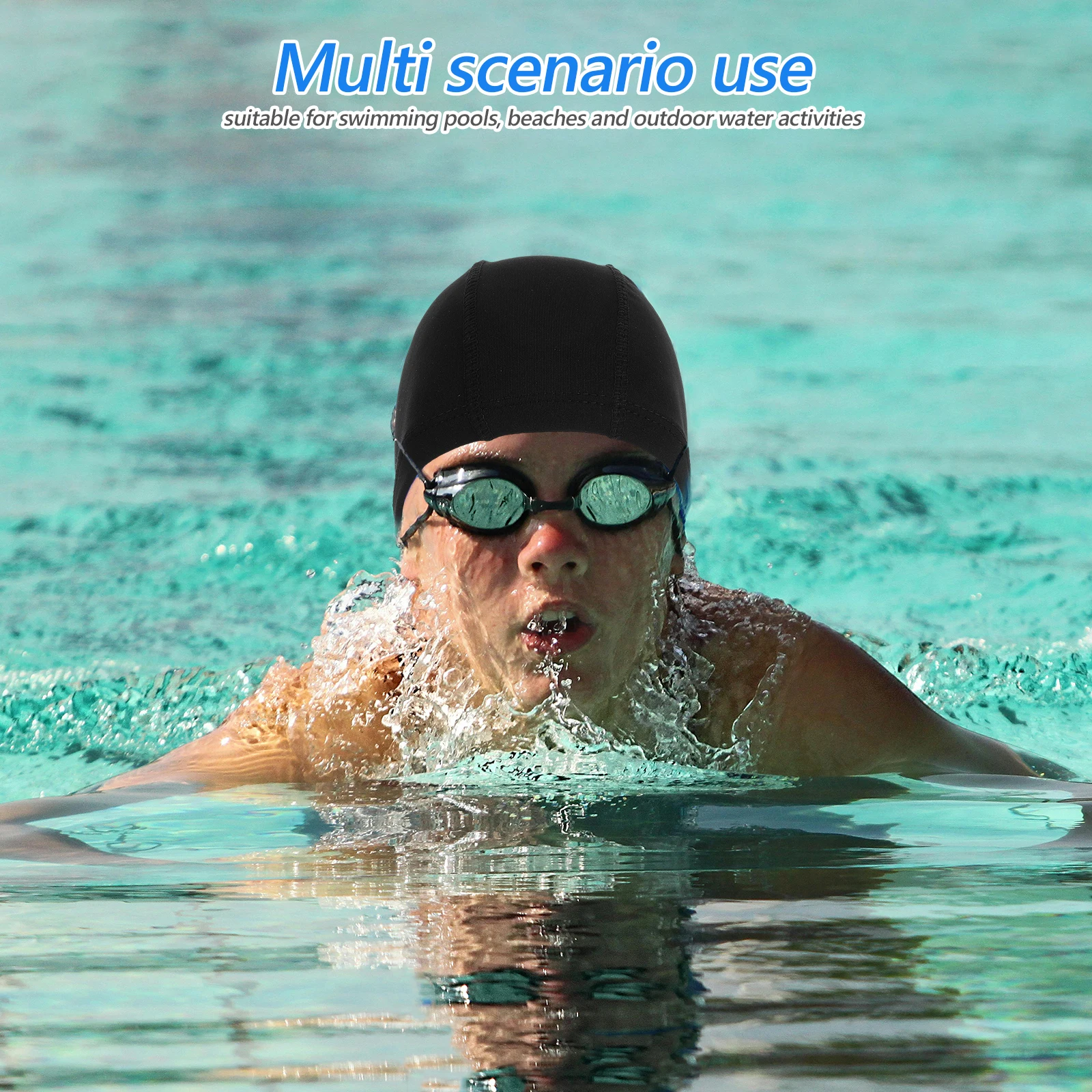 

3 Pcs Quick Dry Swimming Cap Swimmers Adult Men's Bathing Caps High Elasticity and Women
