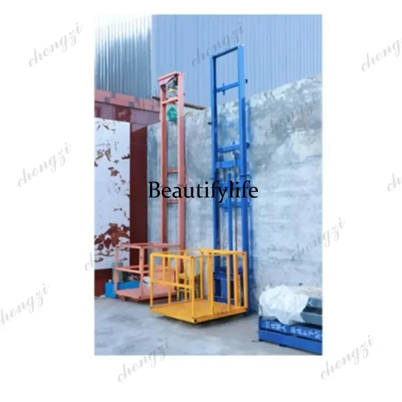 A172  Simple warehouse factory home lifting platform rail type