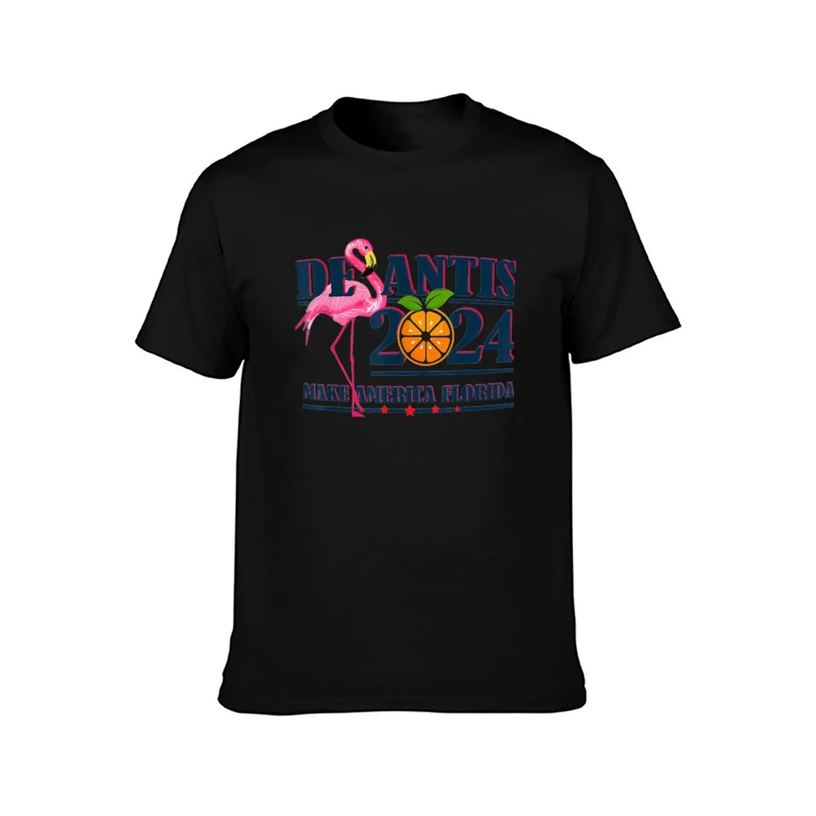 Desantis 2024 Make America Florida Flamingo And Orange Funny T-Shirt Running Performance Short Sleeve Tee T-Shirt