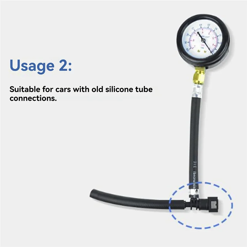 A005-Auto Repair Tester Auto Fuel Pressure Test Kit Fuel Injection Pump Pressure Tester For Car Motorcycle Truck B