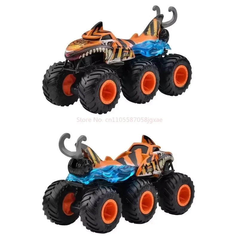 

New Genuine Hot Wheels Monster Trucks Sharks Vs Dinos Serise Alloy Model Car Collection Decoration Model Toy Car Birthday Gifts