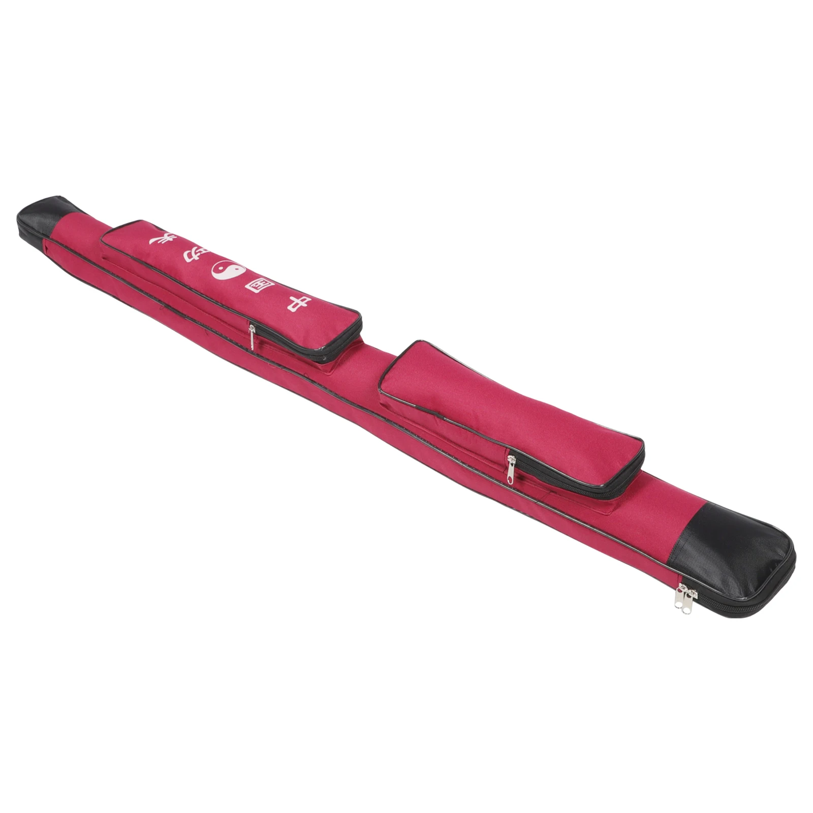 

1pc Durable Canvas Sword Bag Waterproof Martial Arts Sleeve Adjustable Belt Red Lightweight Breathable Portable Cover For