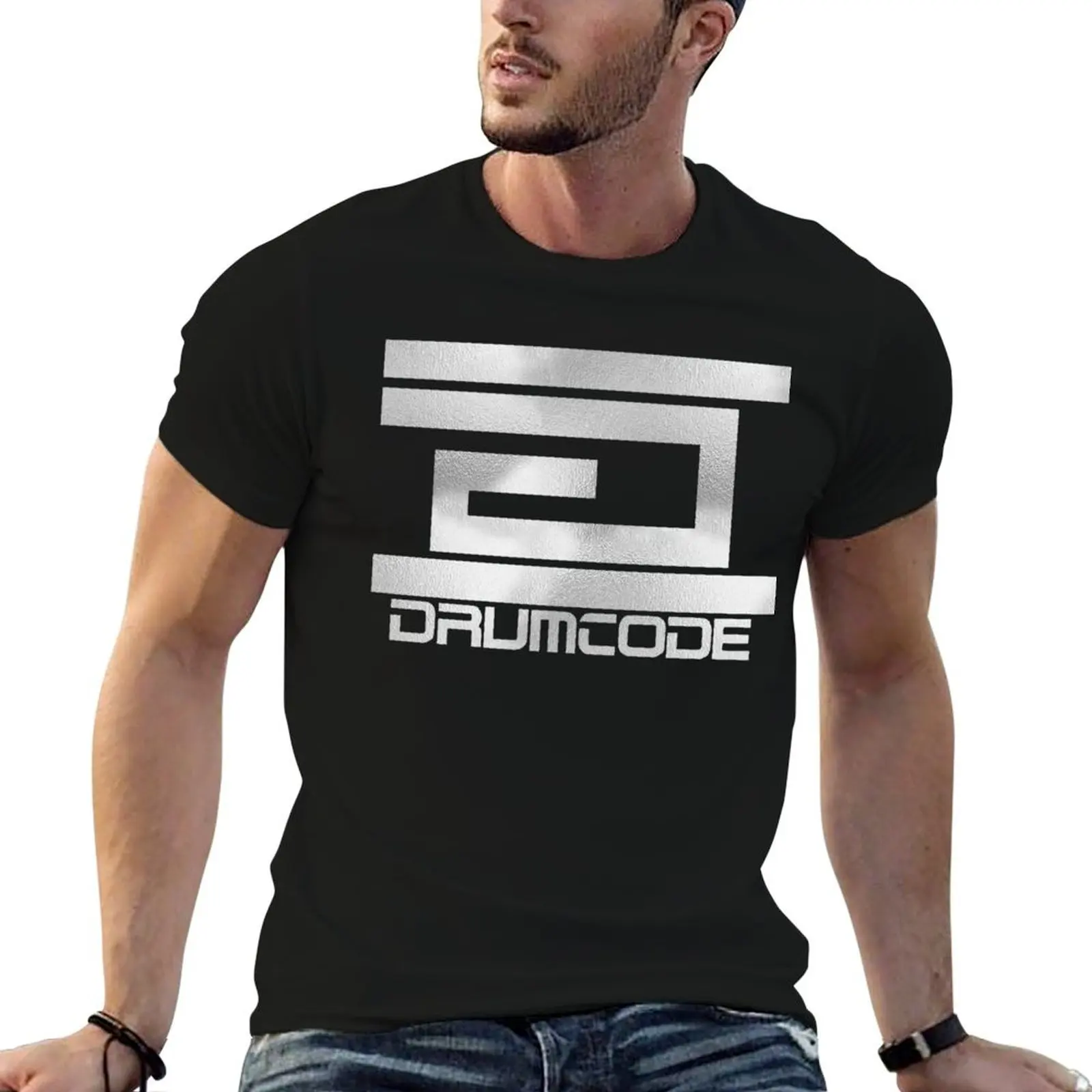 Drumcode Silver For DJs, Producers & Rave Monkeys T-Shirt korean fashion hippie clothes heavy weight t shirts for men