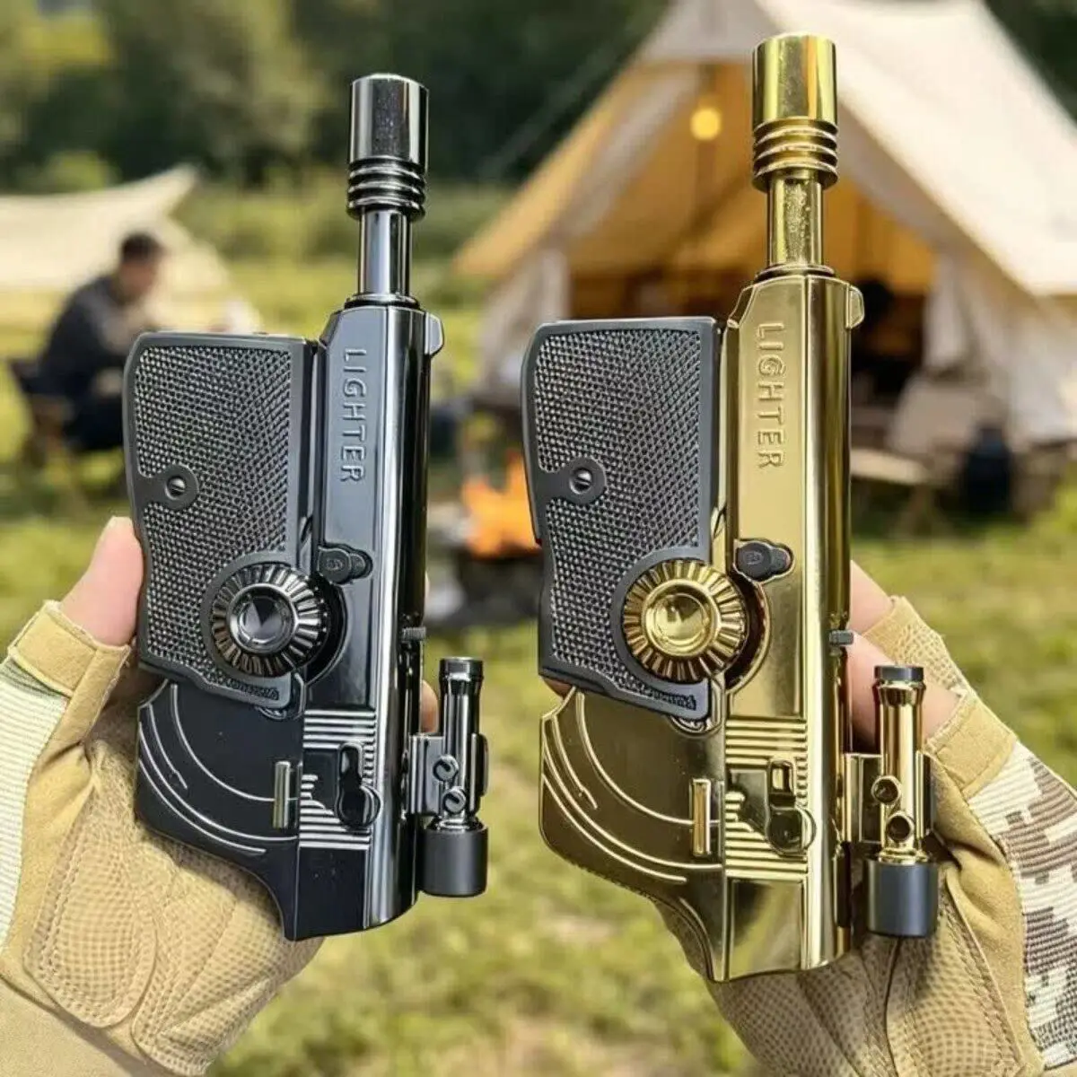 Lighter Five in One Barbecue High Firepower Carbon Igniter 1:05 Cool Transformation Folding Outdoor Camping EDC Outdoor Tools