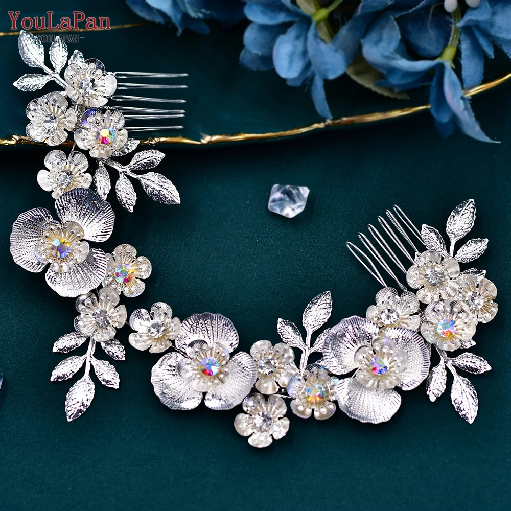 

YouLaPan Wedding Alloy Flower Hair Comb Bride Fashion Hair Accessories Bridesmaid Hair Wear Dancing Party Headband HP565