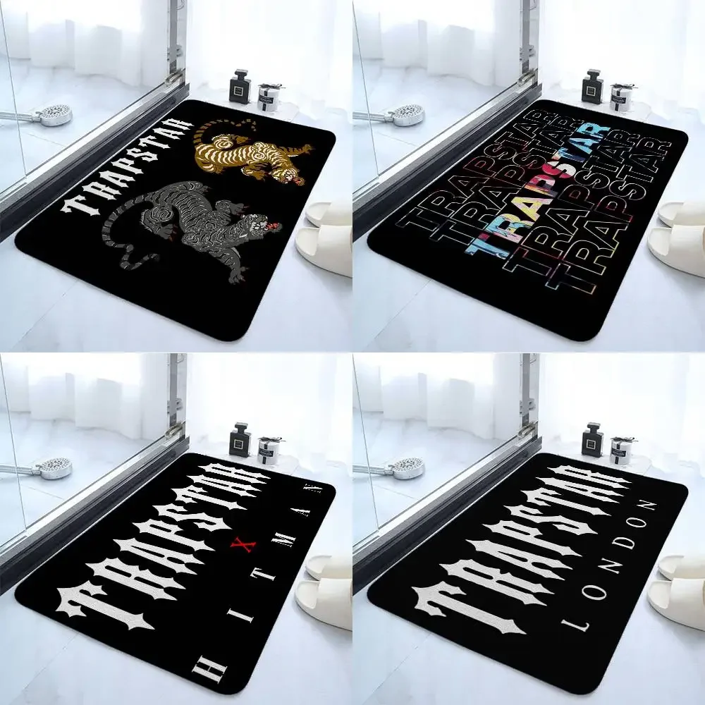 Luxury T-Trapstar Logo Floor Mat Bathroom Absorbent Mat Simple Door Dirt-resistant Mat Home Kitchen Mat Foot Mat Entry Mat