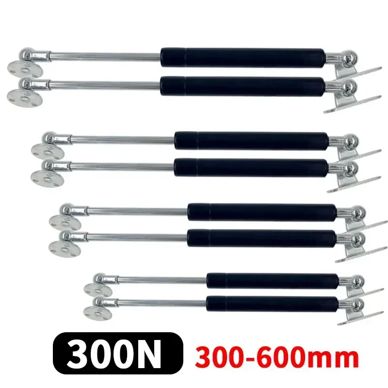 2x Universele Staaf Gasveer vouwscharnier Slag 300N Force lift ondersteuning 300-600mm lengte Universele Gasveer Lift Up Ondersteuning