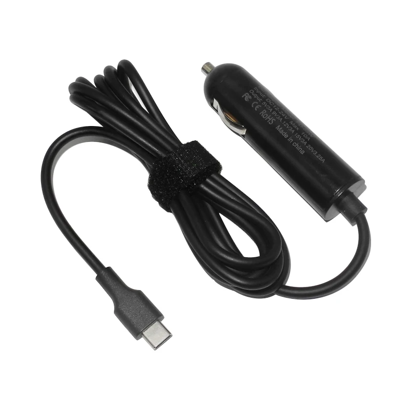 20V 3.25A 65W Car Charger Type C Dc Power Adapter for Macbook Asus Hp Lenovo Dell Samsung USB C Charger Laptop Tablet Phones