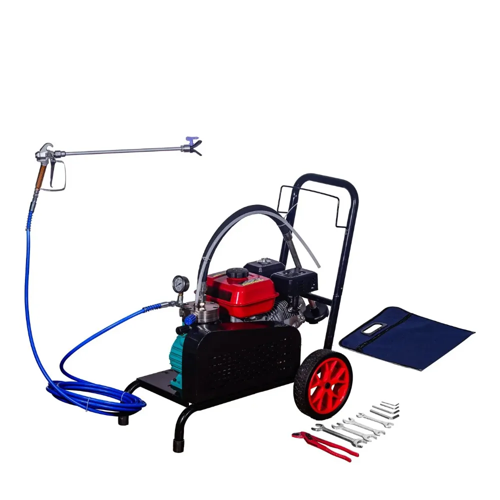 High Pressure Airless Paint Spray Diesel Petrol Powered High Flow Painting Machine for Latex Paint Exterior Wall Coatings Home