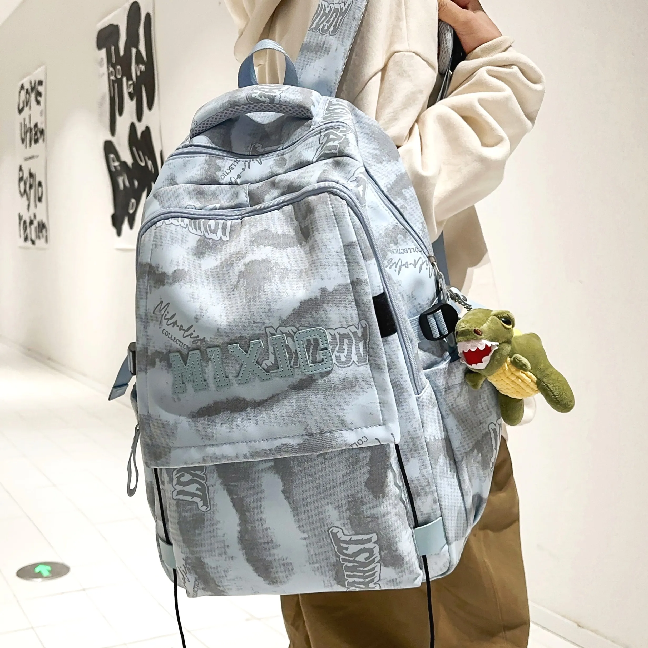 

Подростковый рюкзак большой емкости, студенческая дорожная сумка, модная школьная сумка для мальчиков, прочная сумка для книг для молодежи