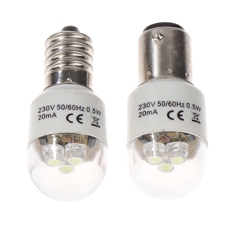 1Pc Sewing LED Bulb BA15D/E14 Light Illuminate 0.5W AC 190-250W Lamp Home Sewing Machine