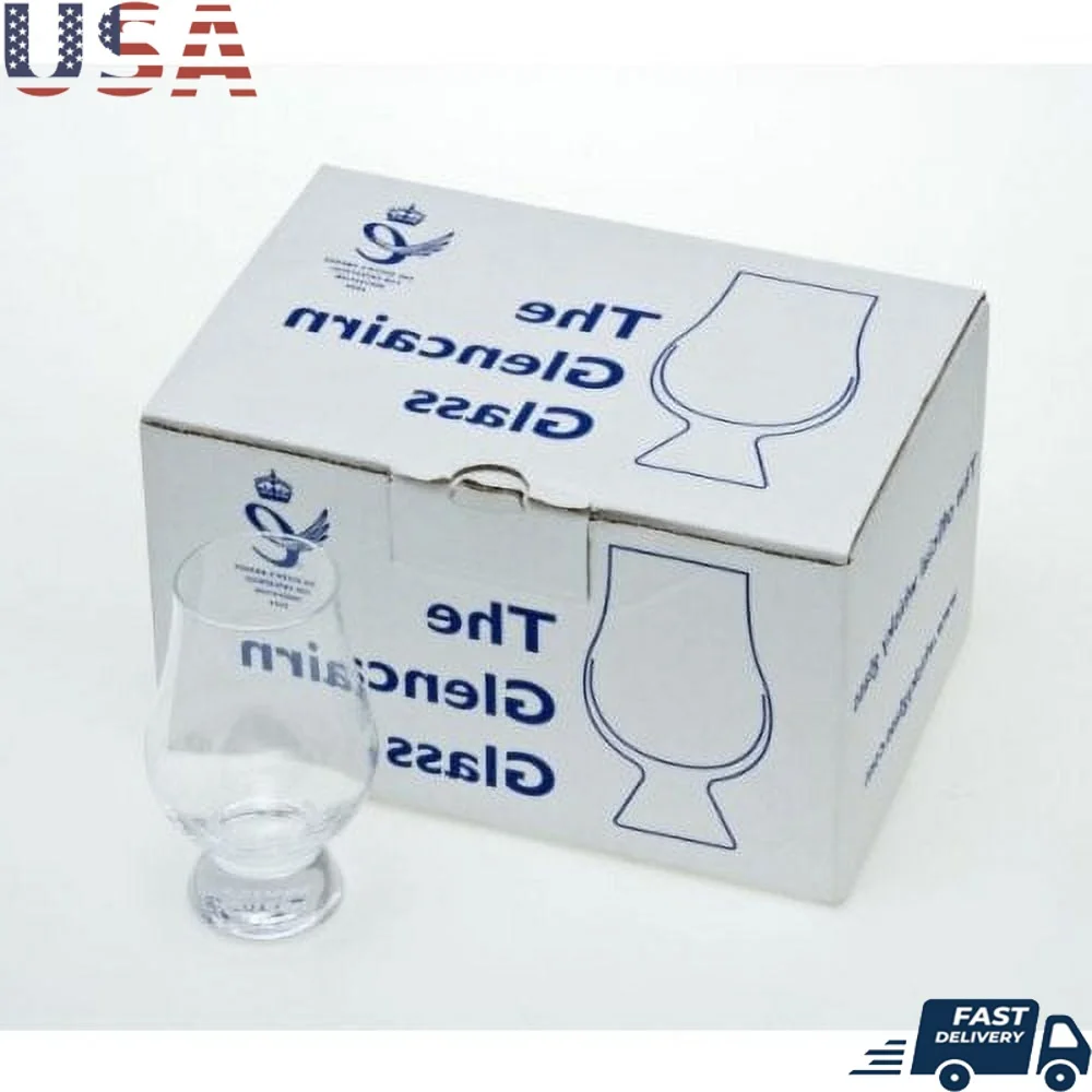 

Crystal Whiskey Tasting Glass Set of 6 Non-Leaded Elegant Design Easy Drinking Wide Bowl Award Winning Clear Glassware
