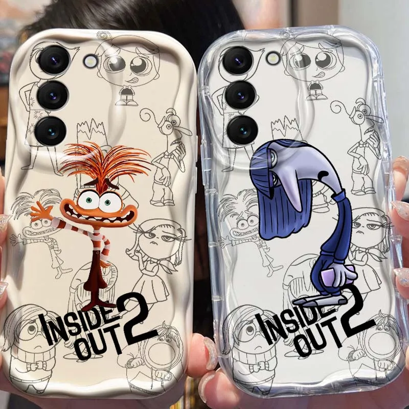 ديزني داخل خارج الكرتون قضية الهاتف لسامسونج غالاكسي S25 S24 S23 S22 S21 S20 A16 A55 A05 A07 الترا زائد FE 5G موجة النفط