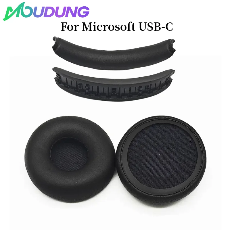 

MOUDUNG Replacement Ear Pads Cushions For Microsoft USB-C Headphone Softer Protein Leather Earpads repair parts