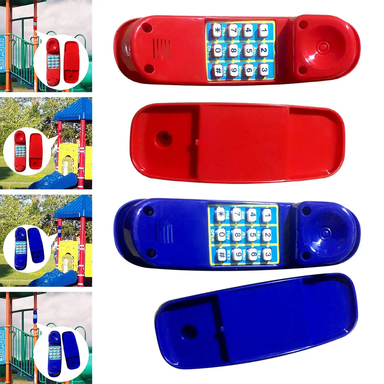 Playground Swing Set Telephone Pretend Play Numeric Key Telephone Tree House Child Climbing Frames Telephone for Boys Girls