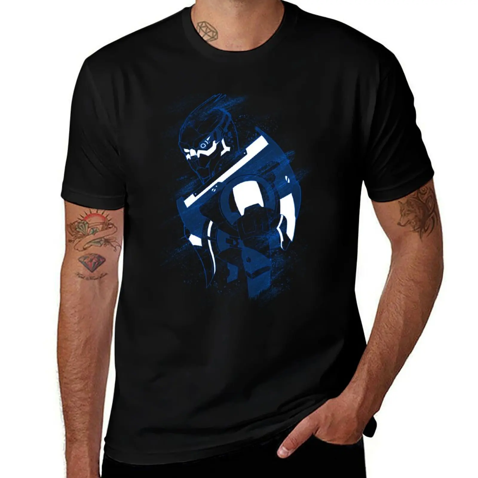 Garrus Vakarian Turian Agent/Best Design For Friends T-Shirt Casual All Match Short Sleeve T-Shirt