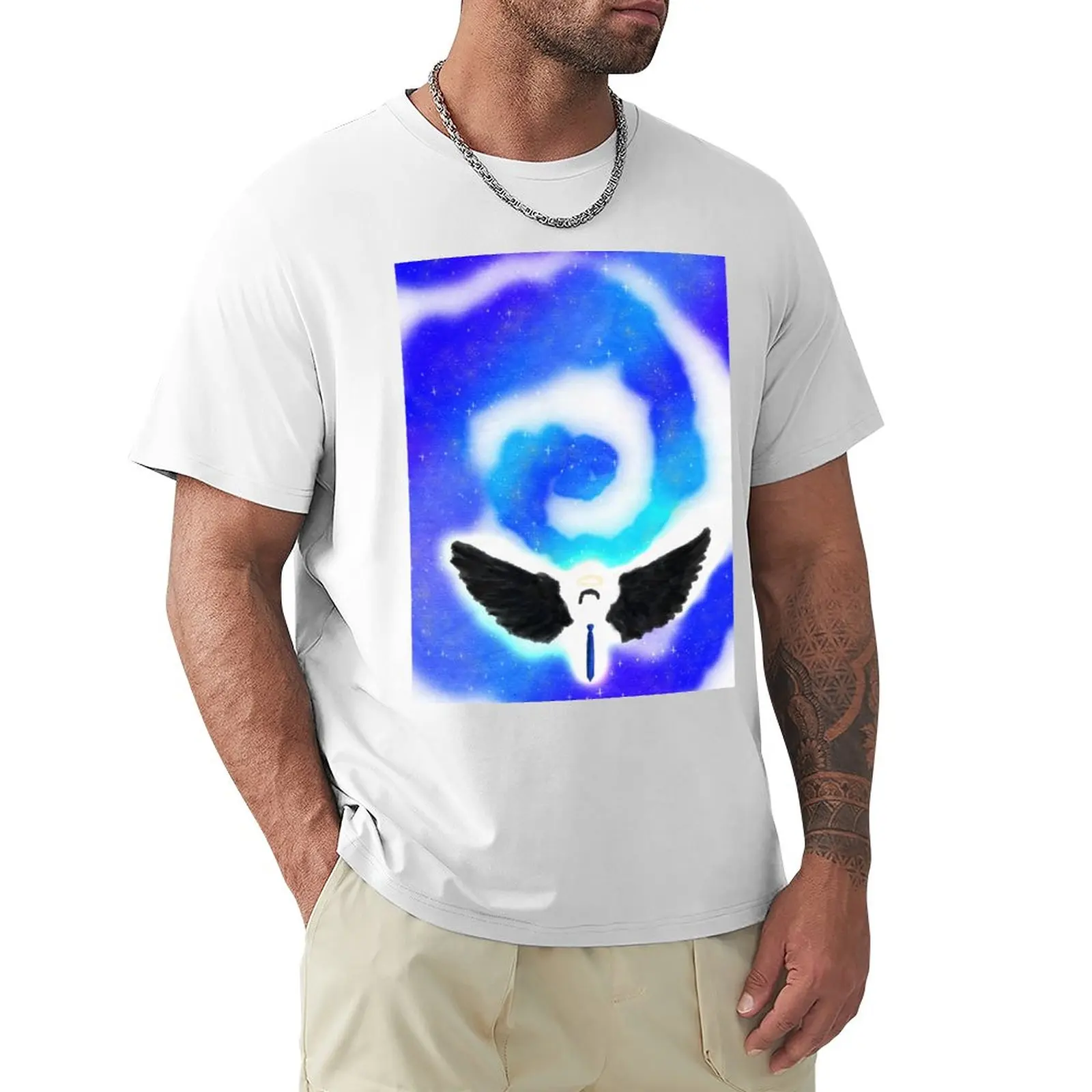 

Castiel in the sky T-Shirt summer tops korean fashion Men's t shirts