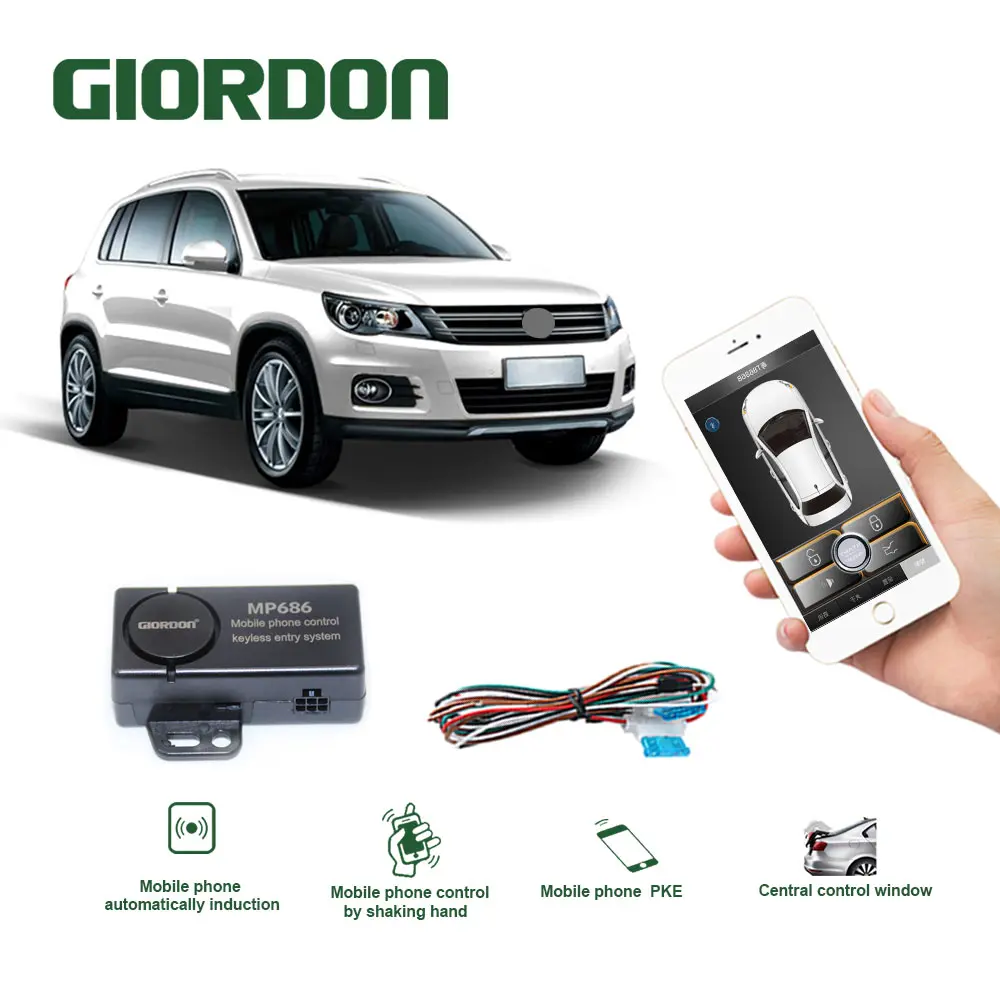 Door-Lock Car-Alarm-Systems Remote car lock and unlock Universal Keyless Alarm System Kits