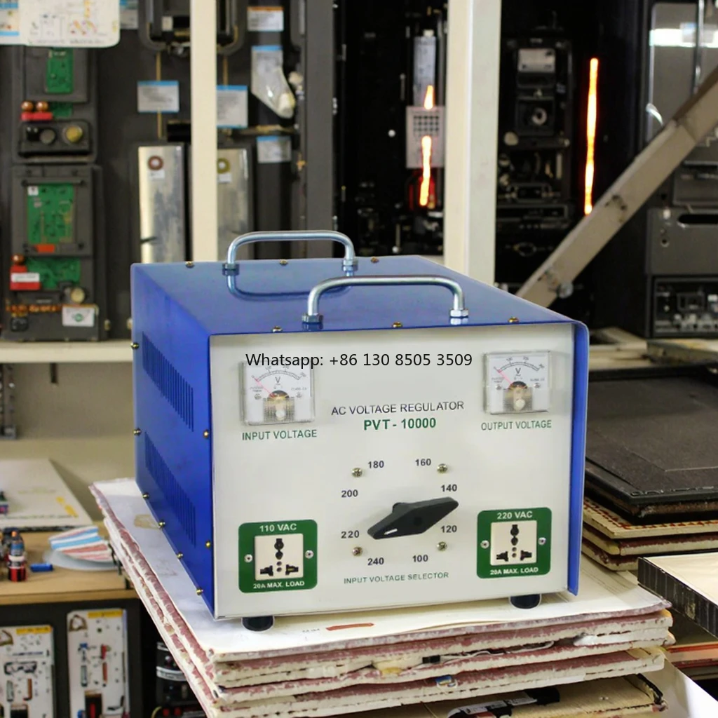 Wholesale PVT 10KVA Variac Transformer Single Phase Pointer Display Manually Adjust Voltage 220V 110V Household Appliances