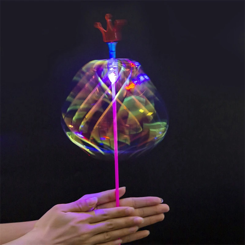 20PCS Rainbow Magic Stick Wand LED Bubble Flower Colorful Luminous Toy Flashing Stick Toy Toys Birthday Wedding Party Durable