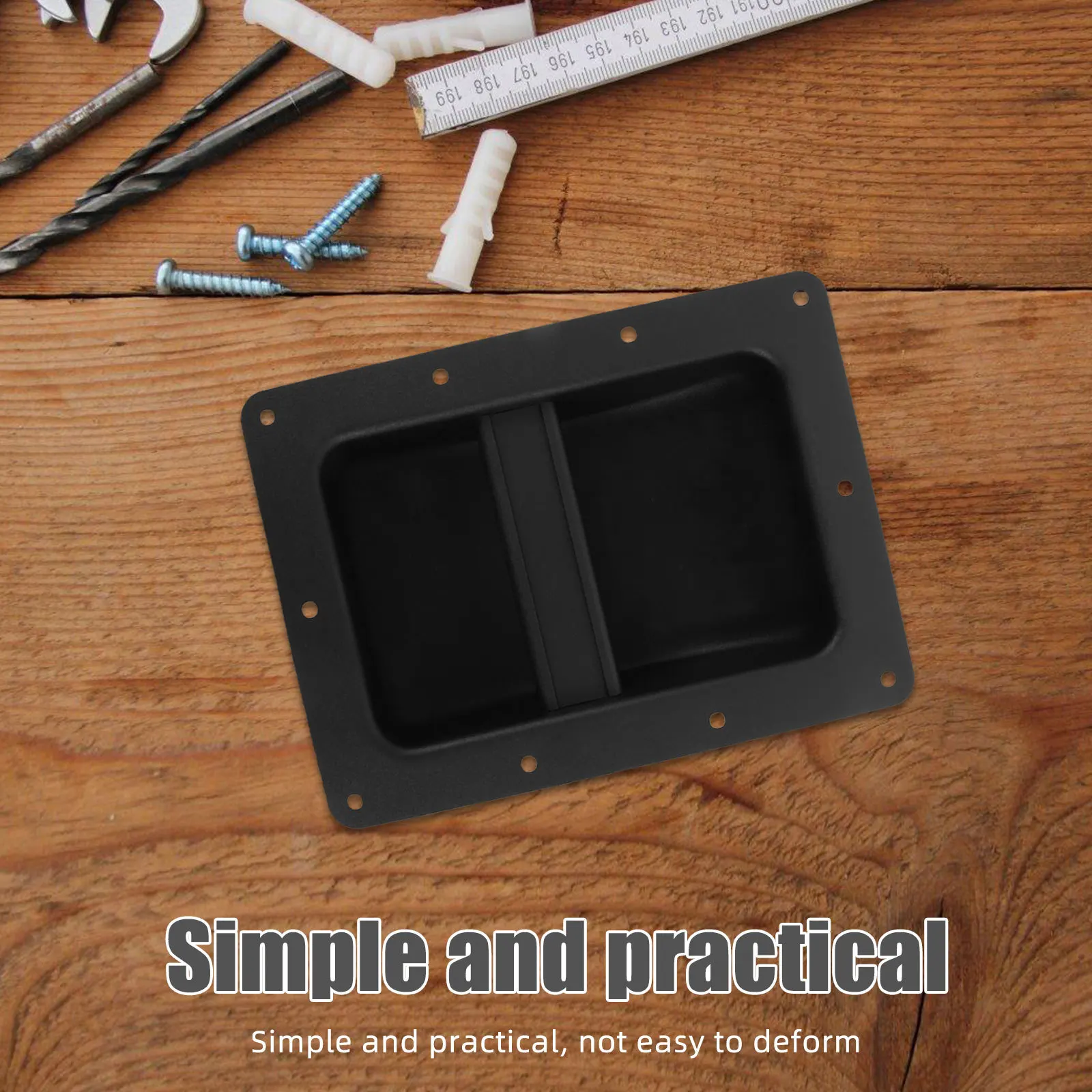 

Recessed Speaker Cabinet Handles Heavy Duty Durable Iron Construction Easy Portability Sturdy Support Sleek Matte Finish Concave