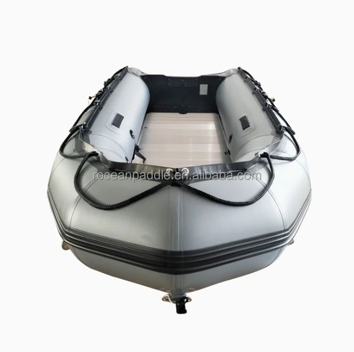 Water Sport 12ft 3.6m PVC Foldable Inflatable Rowing Boat With Aluminum Floor For Sale