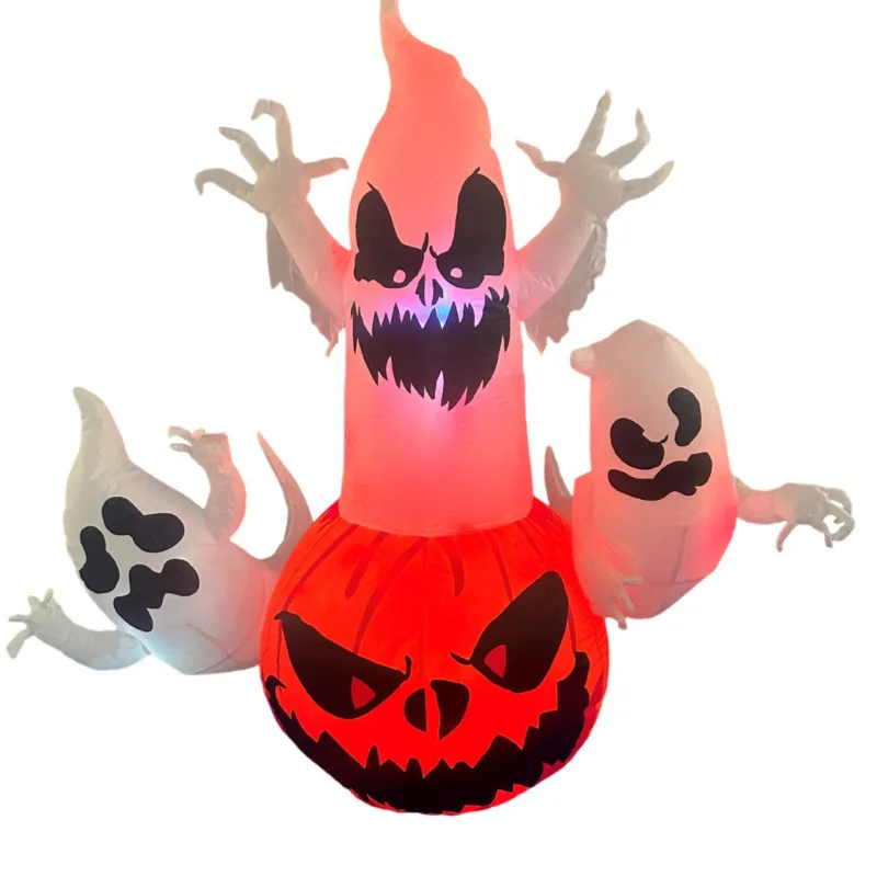 

Halloween Pumpkin Ghost Flame Lamp Inflatable Model Ornament Outdoor Courtyard Garden Decoration Children's Birthday Gift