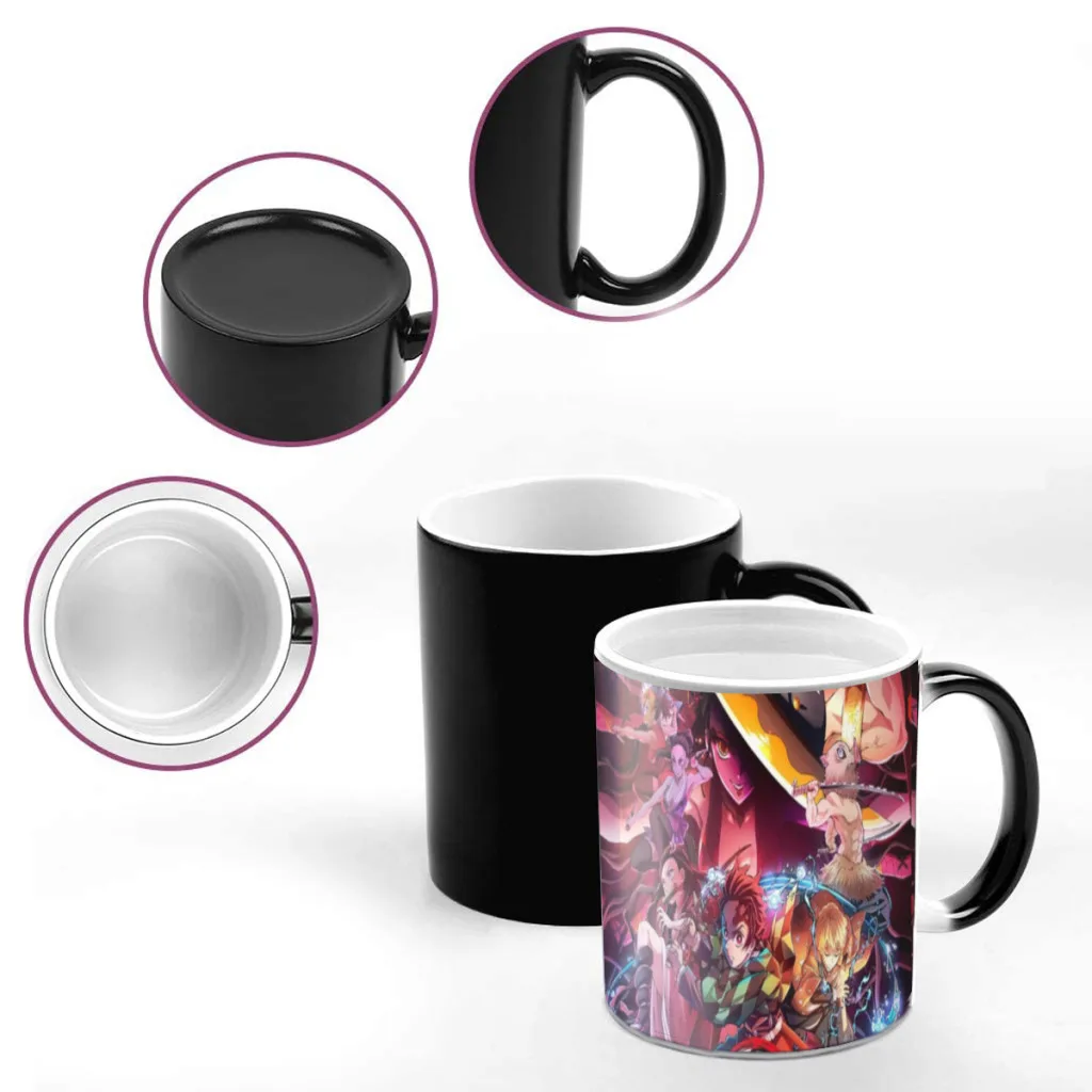 Anime Demon Slayer Nezuko Mug Classic Porcelain Mug Espresso Changes Color Wholesale Cups