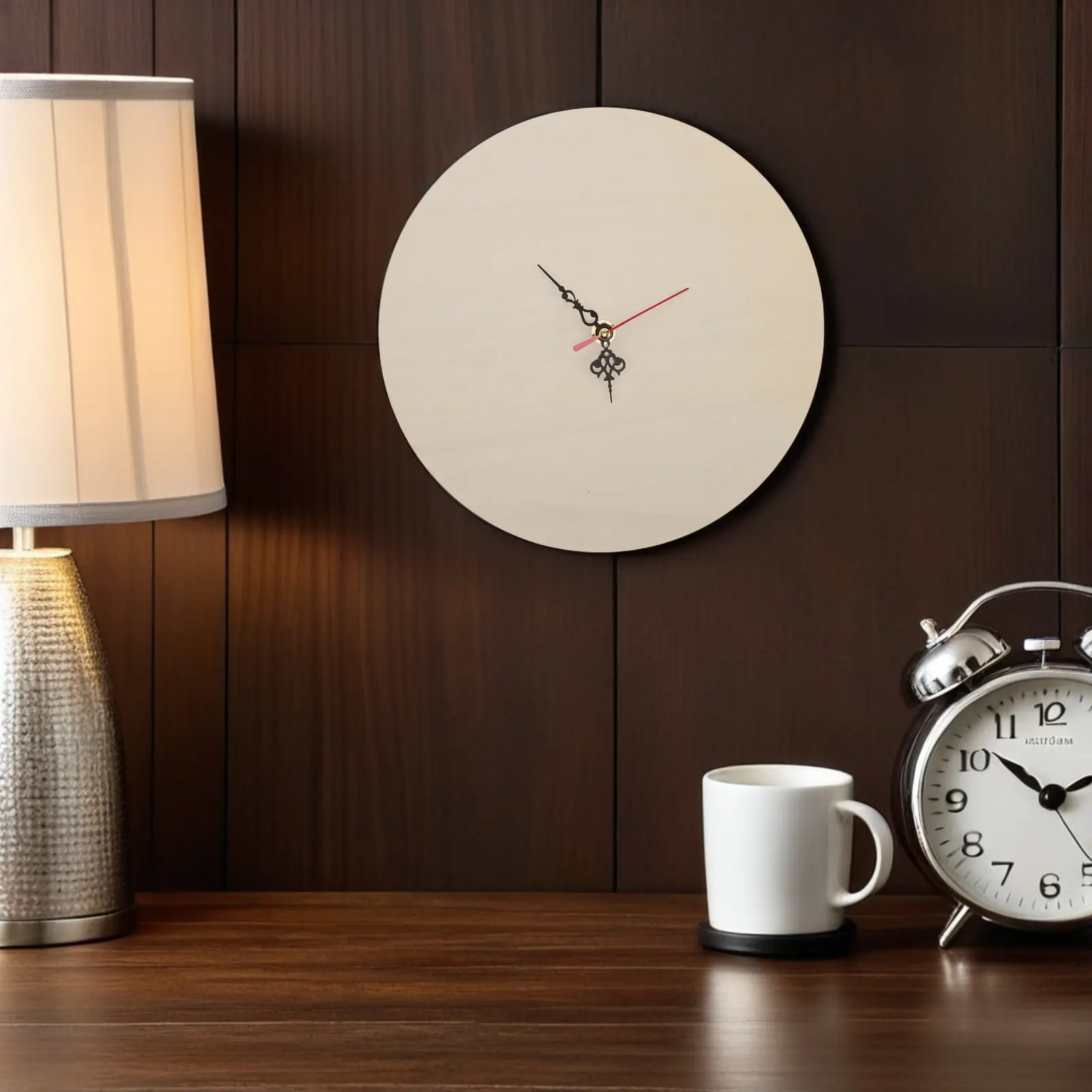 Round Blank Clock Dial 10 Inch Unfinished Wooden Face for DIY Craft Painting Wall Clock Decor Kids Learning Time Recognition