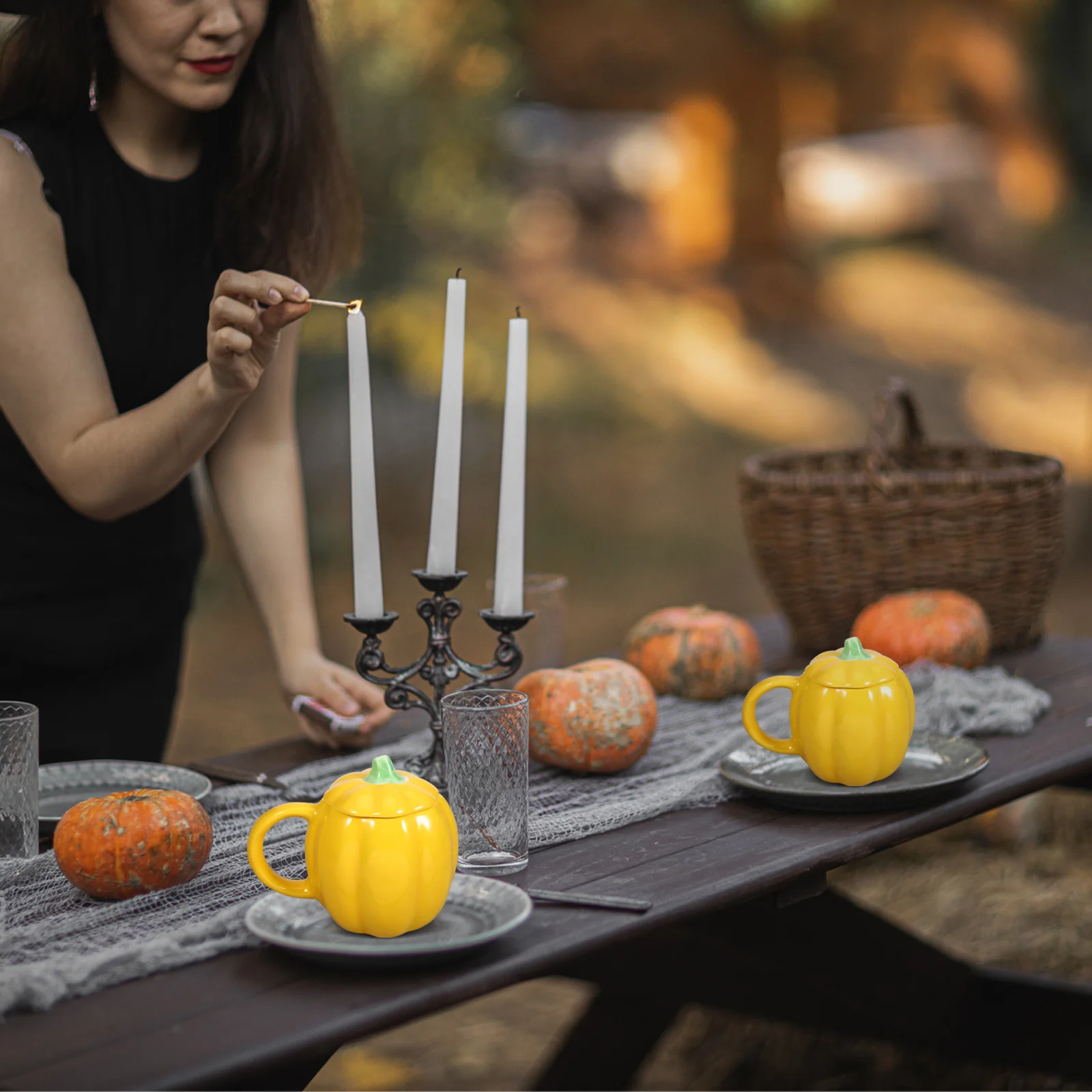 

Pumpkin Shape Ceramic Mug Coffee Cup for Home Office Use Smooth Drinking Mug Microwave Safe Breakfast Cereal Milk Tea