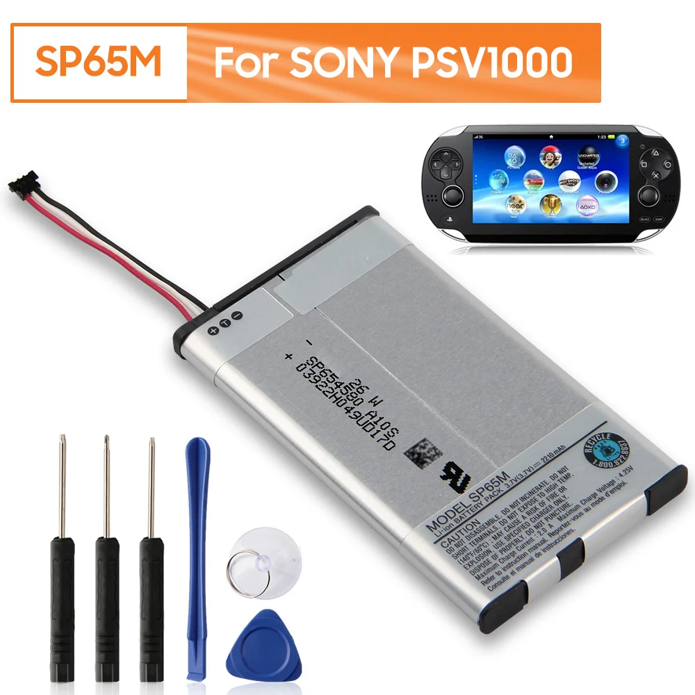 Replacement Battery SP65M For SONY PSV1000 PSV VITA PSVITA 1000 psv1000 PCH-1001 PCH-1101 Replacement Phone Battery 2210mAh