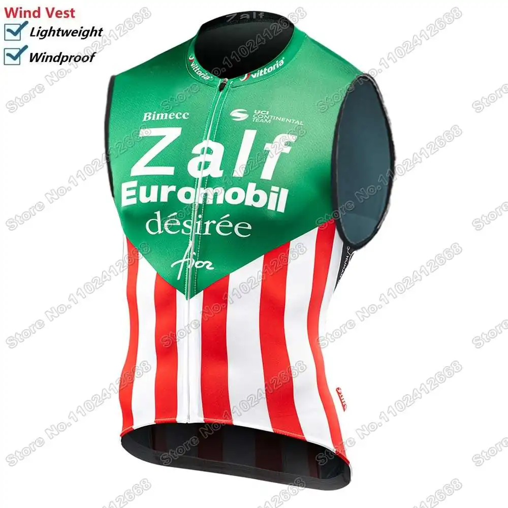 2023 Zalf Euromobil Fior Team Wind Vest Men Cycling Vest Windproof Road Cycling Jersey Sleeveless Bike Windbreaker MTB Tops