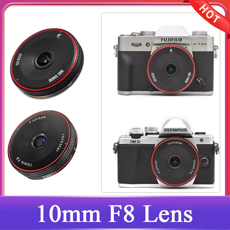 

Объектив Astrhori RockStar 10 мм F8, ультраширокоугольный микрообъектив «рыбий глаз» для Sony E A6300 A7M2 A7M3 Fuji X XE1 XT10, беззеркальный объектив