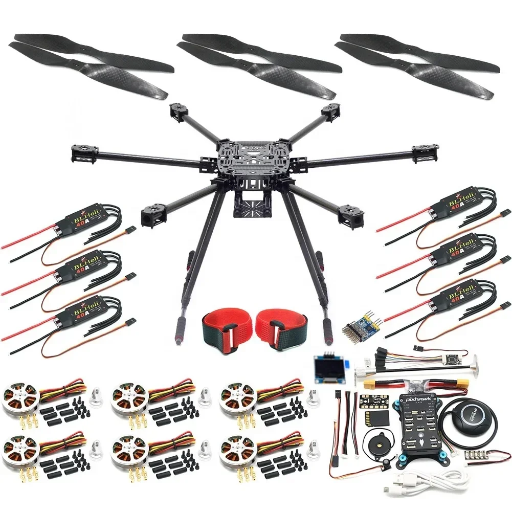 SmCpZD850 Full Carbon Fiber 850mm Frame APM2.8 / Pixhawk 2.4.8 Flight Controller 5010 360KV Motor BLHeli 40A Brushless ESC Set