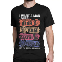 I'm Gonna Die Alone Printed T-shirts for Men and Women Supernatural Vintage Cotton Short Sleeve Street Casual Fashion Tops 2025