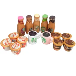 Charm Doll House Decoration Mini Food Coffee Drinks Ice Cream Wine Cup for Barbie Doll Ob 11 Blythe Doll Diy Accessories