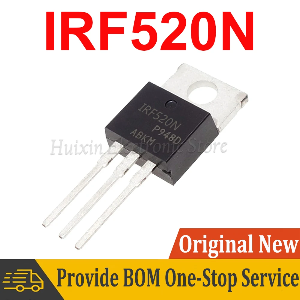 5pcs IRF520 TO-220 IRF520N TO220 IRF520NPBF New and Original IC Chipset