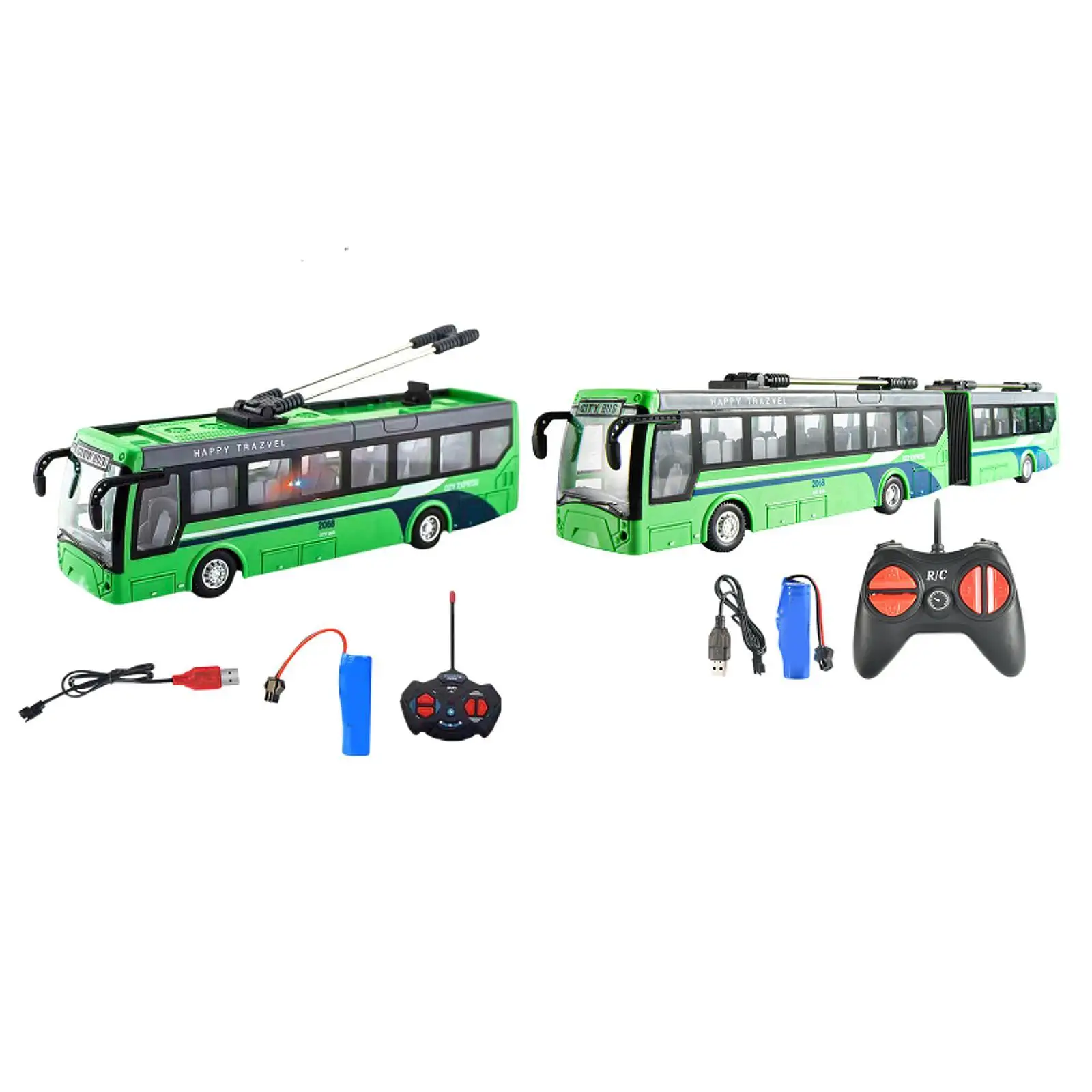 Remote Control Bus Playset Car Electric RC City Bus for Boys Girls Ages 3+