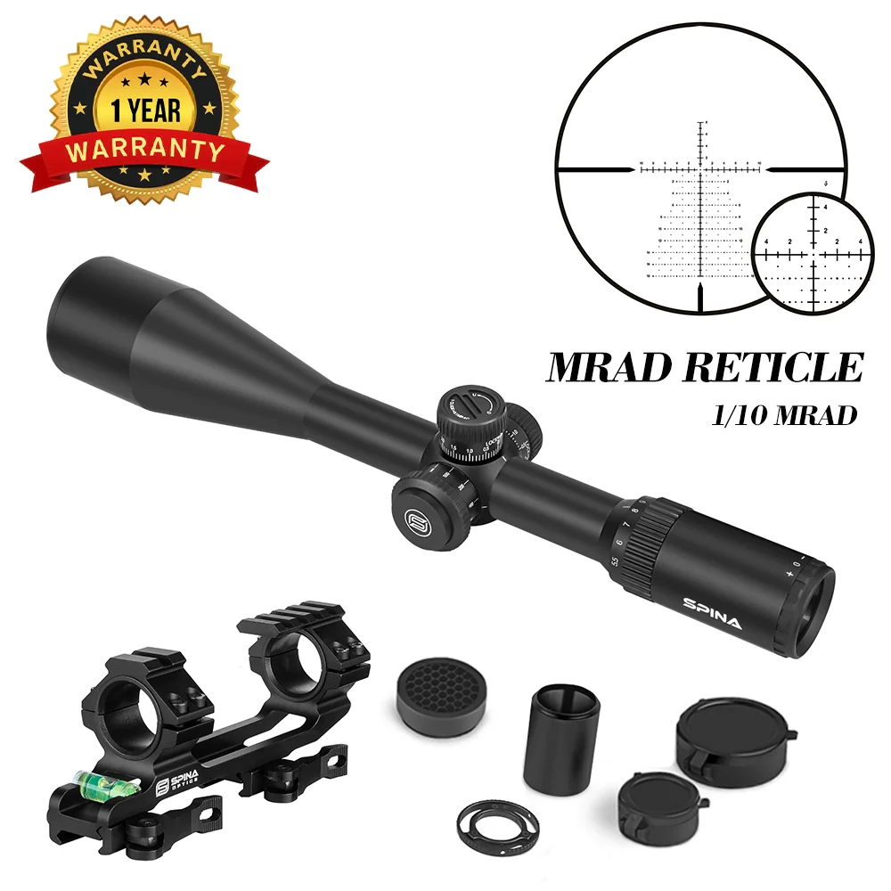 SPINA OPTICS HD WolfChase 5.5-22X56 FFP Taktisches Jagdzielfernrohr 10-300m mit Seitenparallaxe und Turretsperre, geeignet für PCP/Carbine/AR .308 9