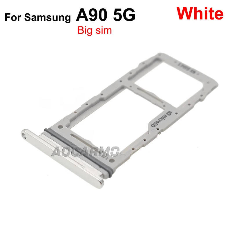 Aocarmo per Samsung Galaxy A90 5G Sim Card MicroSD Holder Nano Big Small Sim vassoio Slot parte di ricambio