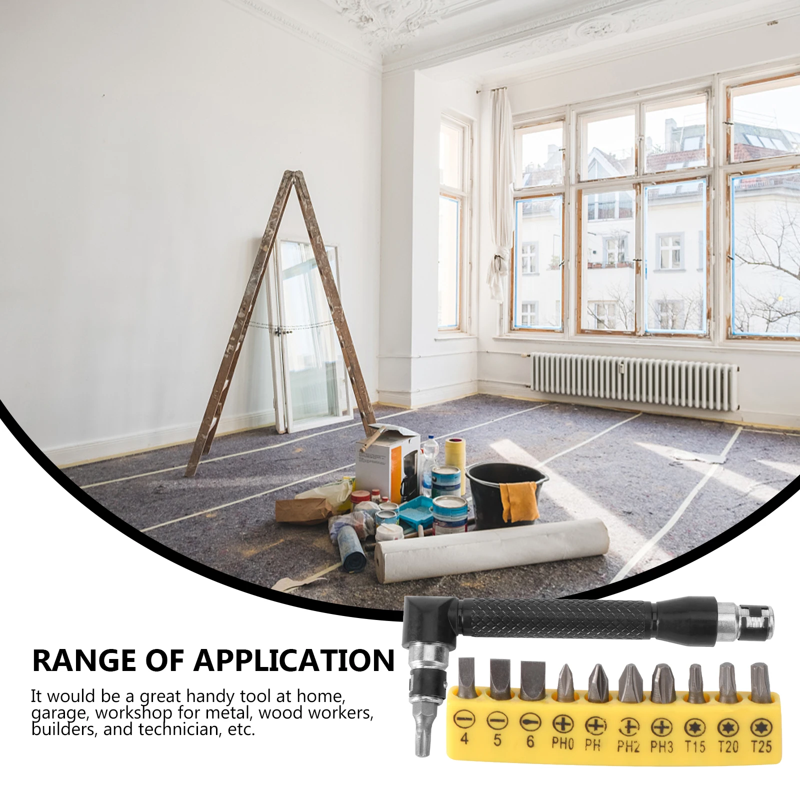 مفتاح ربط على شكل حرف L مقاس 1 4 بوصة، مفك براغي برأسين، تصميم موفر للطاقة، قبضة مريحة، مباني الخشب المعدني المثالي