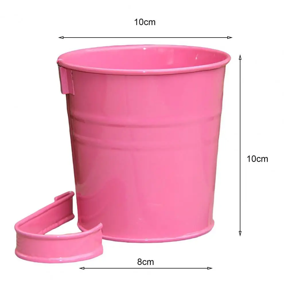 Hanging Flowerpot Metal Garden Yard Wall Hanging Flower Pot with Hanger Detachable Long Lasting Flower Basket for Patio