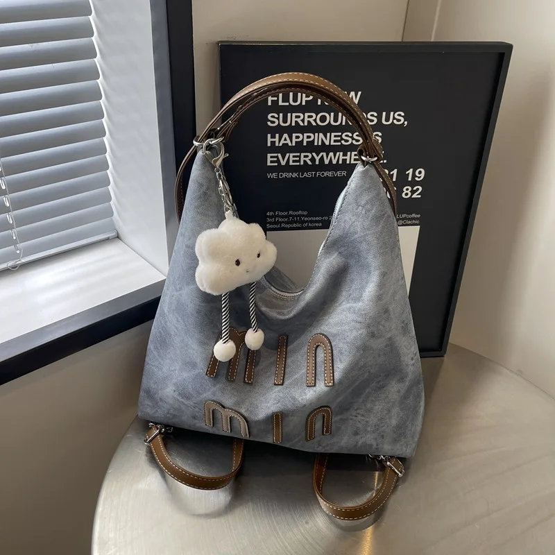 

Retro Shoulder Bags Women Handbags Fashion Letter Hobos for Women Multipurpose Backpacks Large Capacity Shoulder Bag Female Tote